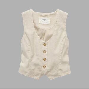 AE Linen-Blend Vest